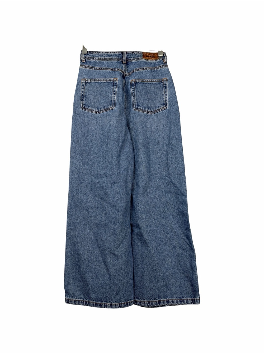 Sézane Crop Wide Leg Denim Blue Jeans - Picture 3 of 6